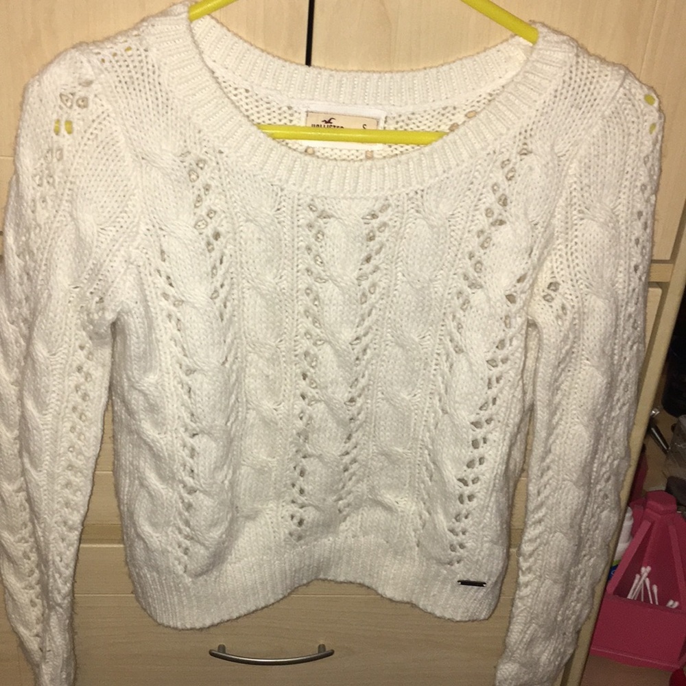White Hollister knit sweater